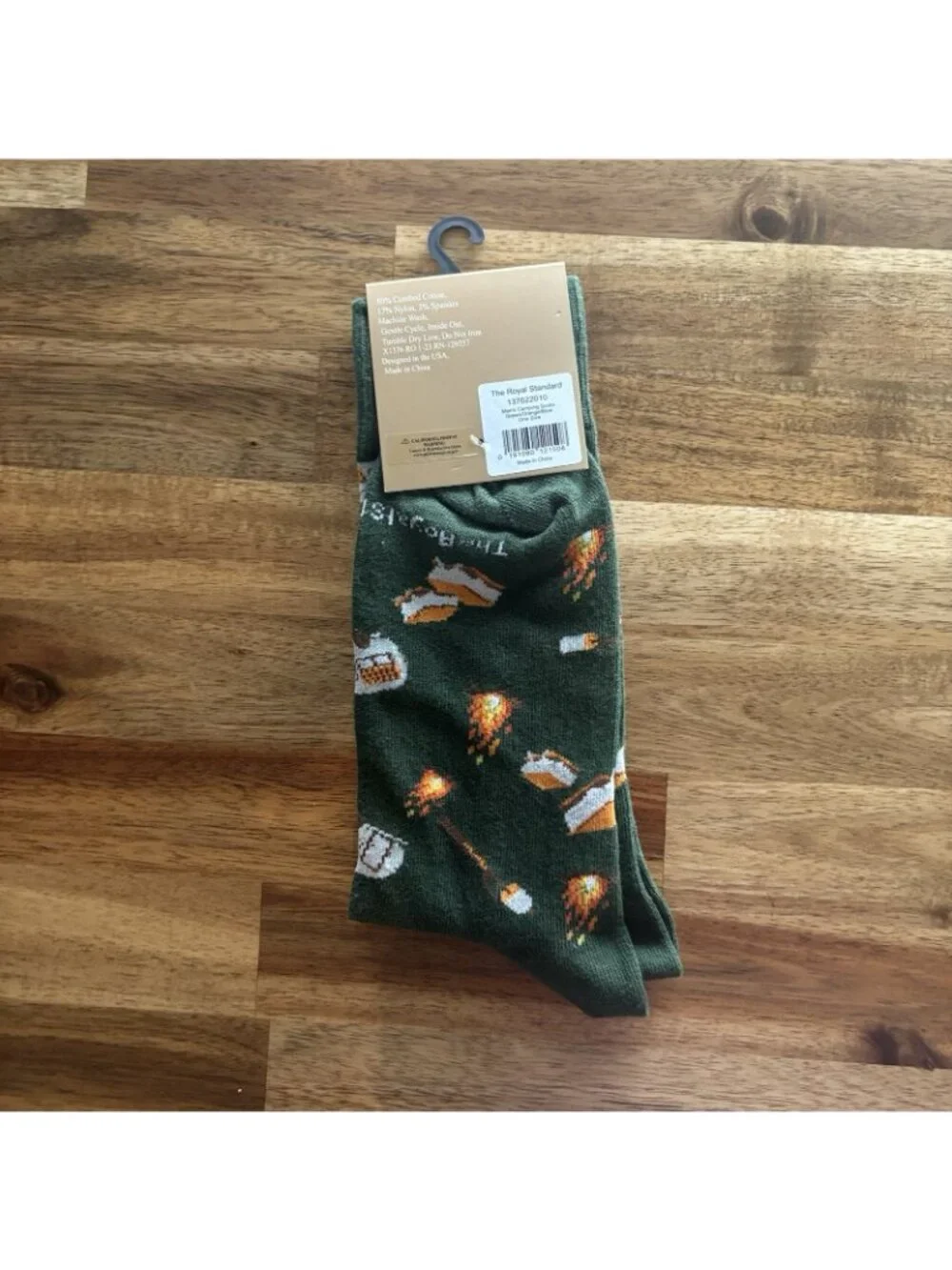 NWT The Royal Standard Men's‎ Camping Socks Green ONE SIZE Preppy Outdoor Nature